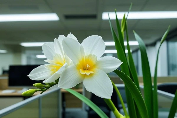 Freesias Bloom in Our Office 1