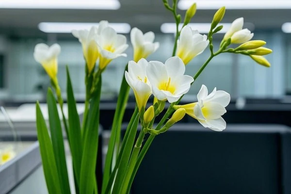 Freesias Bloom in Our Office