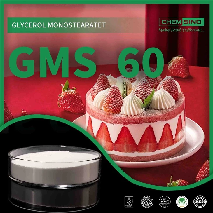 پرکاربرد بهترین قیمت گلیسرول مونوستئارات 60 پودر GMS 60 پودر CAS شماره31566-31-1